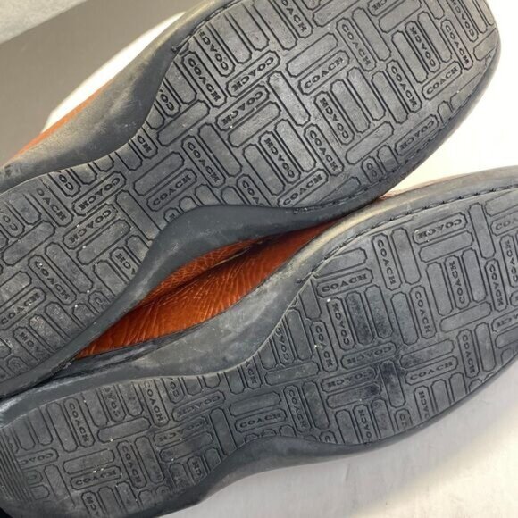 Coach Lawson Mens Brown Leather Loafers Size 8.5 D Made In Italy